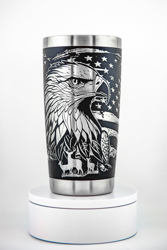 Patriotic Eagle Tumbler - Bern Laser Works