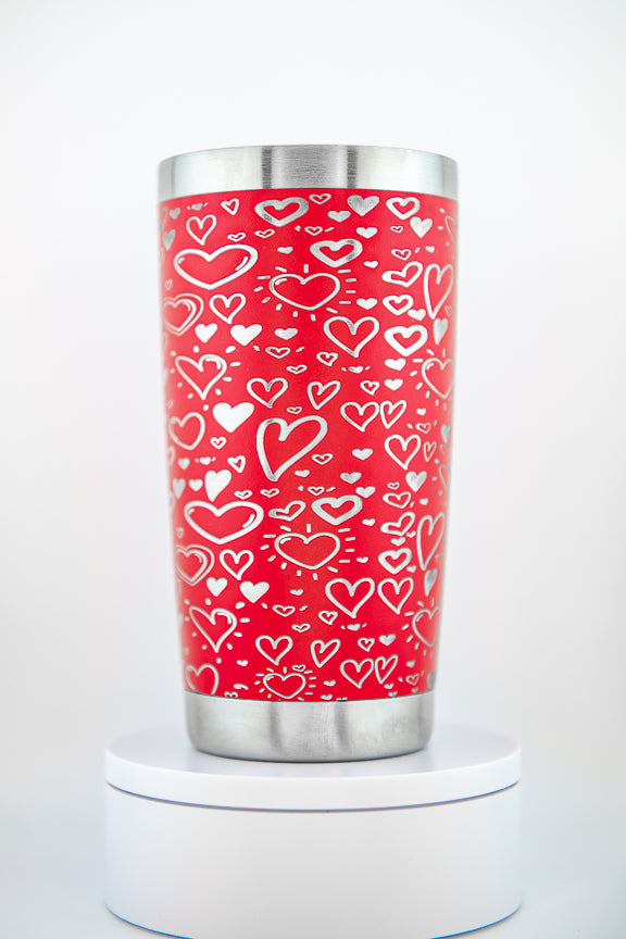 Hearts Galor Tumbler - Bern Laser Works