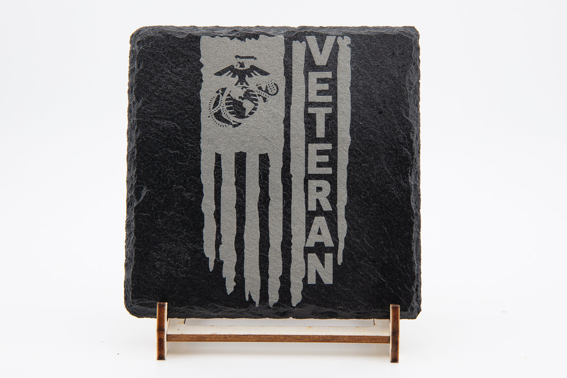 US Marine Veteran Coasters - Bern Laser Works